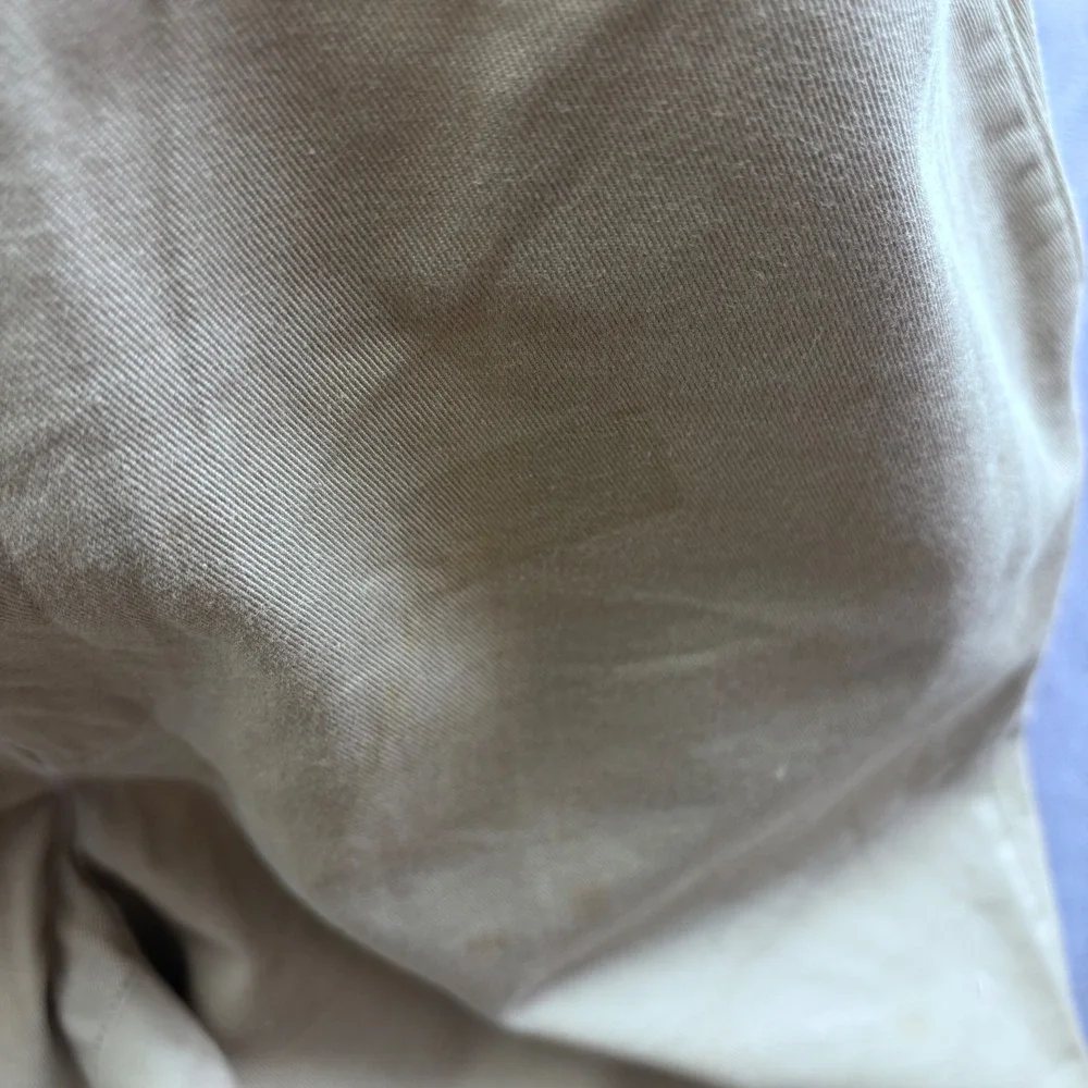 Vtg Khaki Chinos Straight Leg Cotton Twill Paul Stuart Trousers Tan 36x30